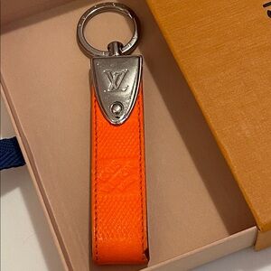 Louis Vuitton Orange Leather Key Holder